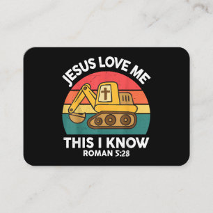 Carte De Visite Jésus M'Aime Ceci Je Connais Excavateur Christian