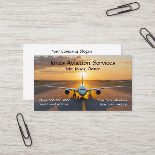 Carte de visite Jet Plane Service d'aviation pilot