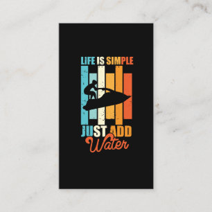 Carte De Visite Jet Ski Hobby Sports nautiques Vacances de plage