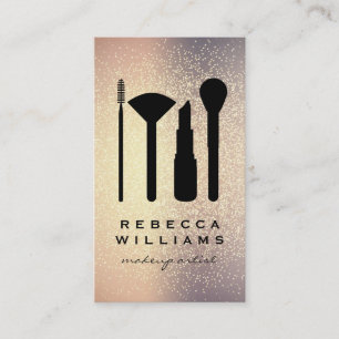 Carte De Visite Jeu de maquillage Arrière - plan de fusion de part