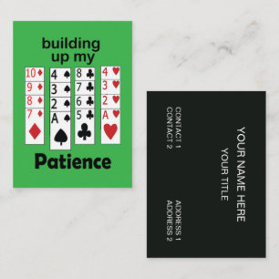 Carte De Visite Jeu de Solitaire qui Renforce Ma Patience Magasin 
