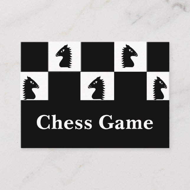 Carte De Visite Jeu d'échecs du Cavalier Noir  (Devant)