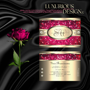 Carte De Visite Jeu d'oeil Or rose Parties scintillant Diamants In