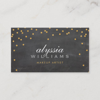 Carte De Visite JEU mini confetti or parties scintillant brillant