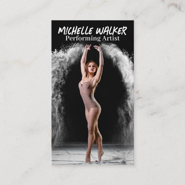 Carte De Visite Jeune femme exécutant une danse (Devant)
