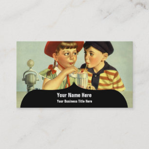 Carte De Visite Jeune illustration de cru d'amants