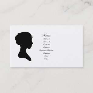 Carte De Visite Jeune Madame silhouette (version 2)