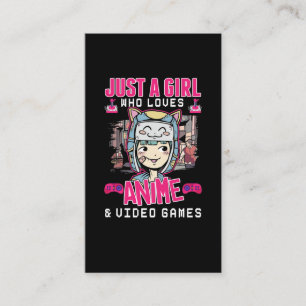 Carte De Visite Jeux Vidéo Anime fille Otaku Ado Jeux Japonais