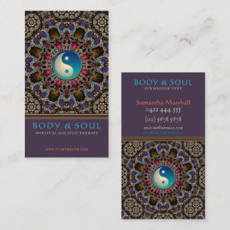 Carte De Visite Jewels alternatifs orientaux Yin Yang bleu violet
