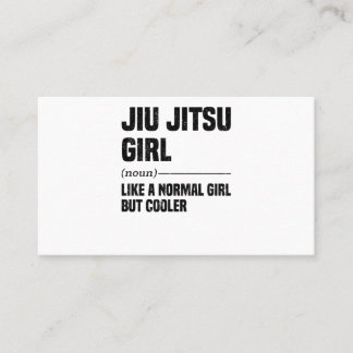 Carte De Visite Jiu Jitsu Girl Brazilian Martial Arts Training