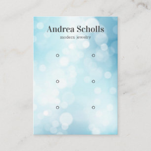 Carte De Visite Joaillerie Bokeh bleu brillant 3 Elevage