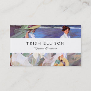 Carte De Visite Joaquin Sorolla Femmes Promenade Plage