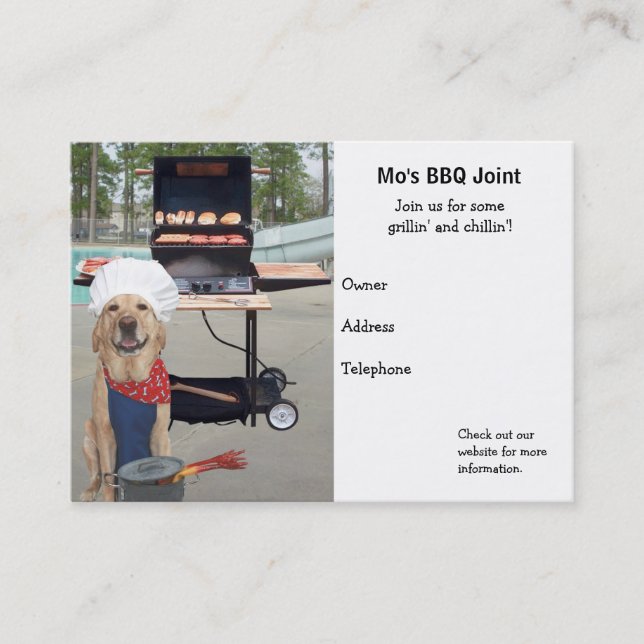 Carte De Visite Joint de BBQ (Devant)