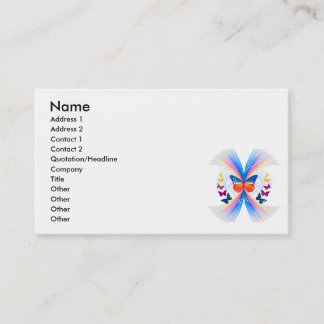 Carte De Visite joli arc-en-ciel papillon design