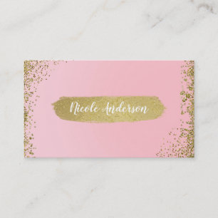 Carte De Visite Joli Blush Parties scintillant or rose Glam Modern