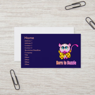 Carte De Visite Joli Chat Rose - Né pour Éblouir l'Art