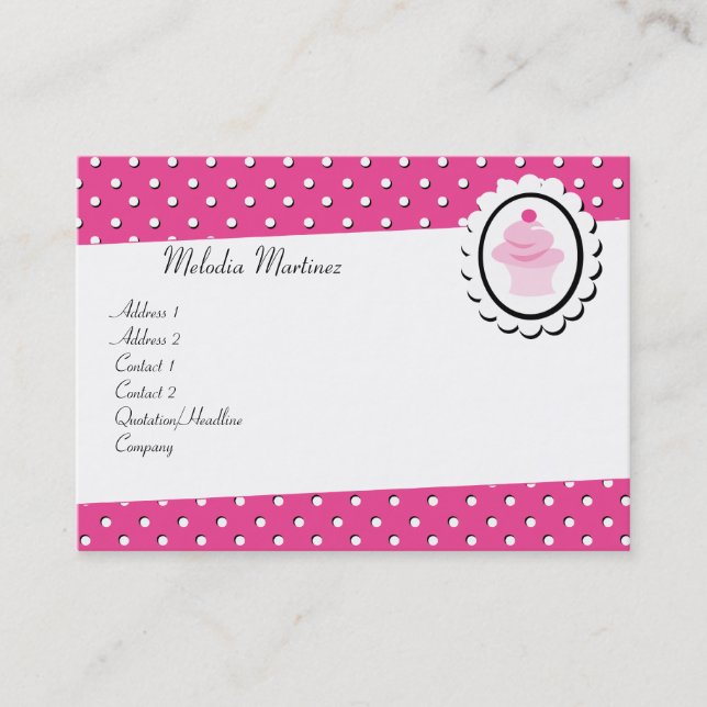 Carte De Visite Joli Cupcake (Devant)