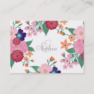 Carte De Visite Joli design de fleurs d'été