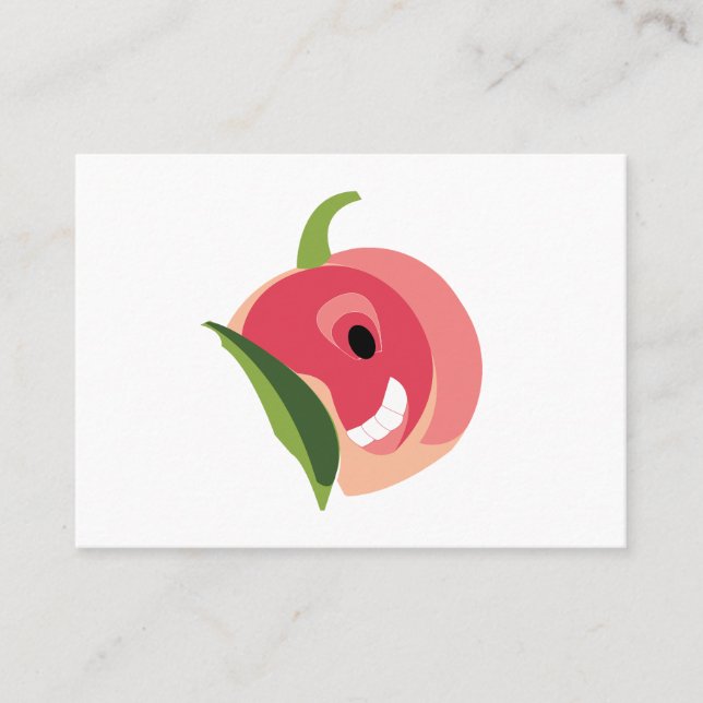 Carte De Visite Joli Fruit de Pêche (Devant)