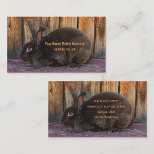 Carte De Visite Joli lapin lapin Brown