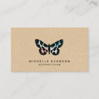 Carte De Visite Joli logo papillon aquarelle Rustique