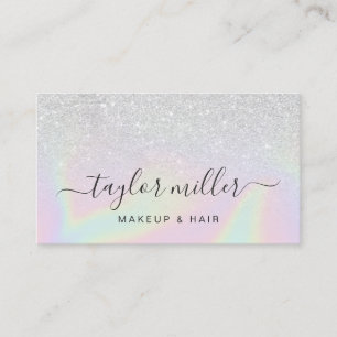 Carte De Visite Joli maquillage holographique élégant et moderne