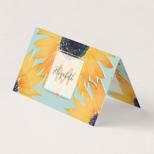 Carte De Visite Joli Motif de peinture de tournesols jaunes tirés