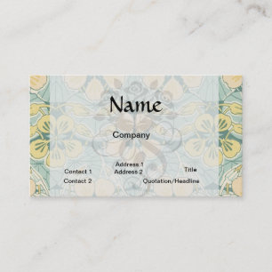 Carte De Visite joli motif floral de fleurs art nouveau