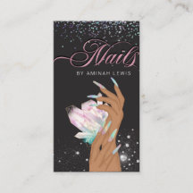 Joli ongles de Parties scintillant Holographique