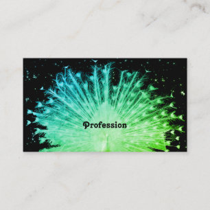 Carte De Visite Joli Peacock Turquoise Ombre avec étoiles Parties 