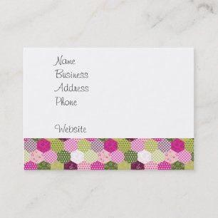 Carte De Visite Joli Pretty Rose Vert Mulberry Patchwork Quilt Des