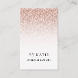 Carte De Visite Joli Rose Gold Faux Parties scintillant Écouteur C