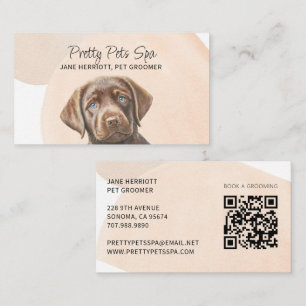 Carte De Visite Joli toiletteur pour animaux de compagnie Chien il