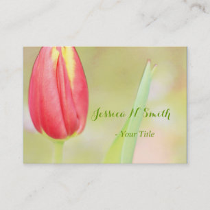 Carte De Visite joli tulipe rose fleur photo art