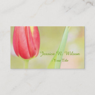 Carte De Visite joli tulipe rose fleur photo art