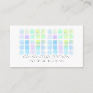 Carte De Visite jolie aquarelle pastel peint design personnalisé