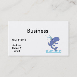 Carte De Visite jolie baleine heureuse qui saute