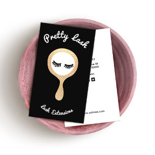 Carte De Visite Jolie EyeLash Extensions Gold Parties scintillant 