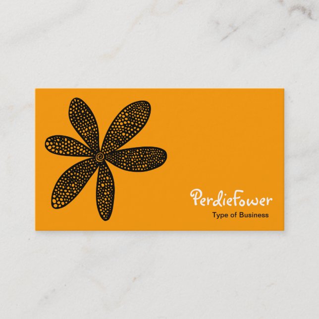 Carte De Visite Jolie Fleur - Orange (Devant)