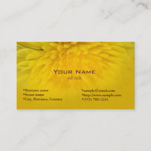 Carte De Visite Jolie fleur sauvage jaune pissenlit