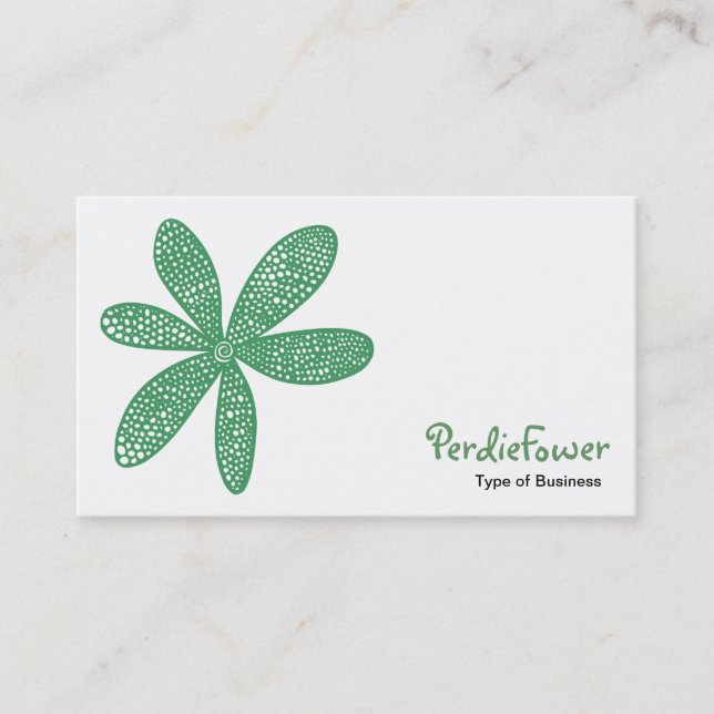 Carte De Visite Jolie fleur - Vert de l'Armée 669966 (Devant)