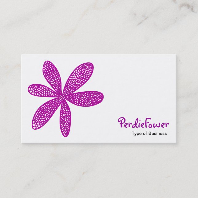 Carte De Visite Jolie Fleur - Violet profond (Devant)