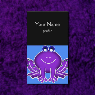 Carte De Visite jolie grenouille violette