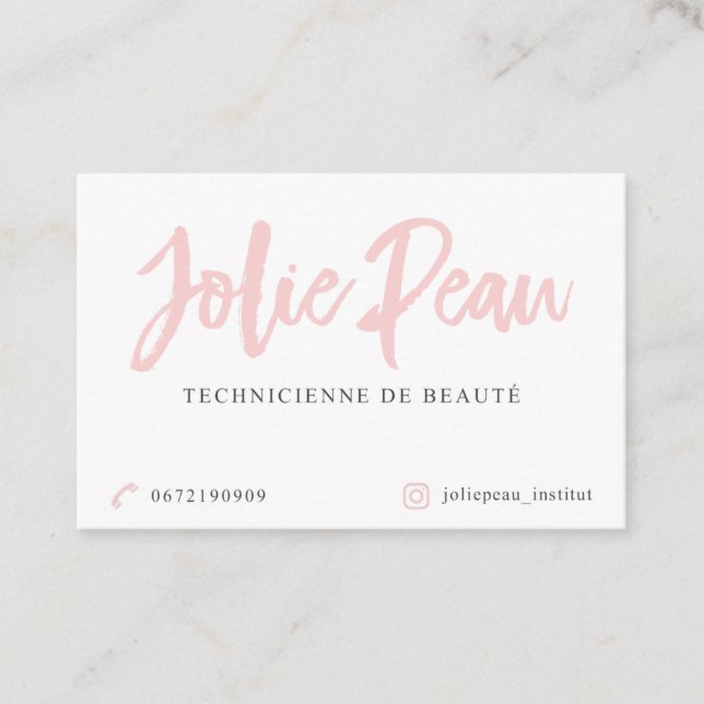 Carte De Visite Jolie P Custom Cards | Not Editable Template (Devant)