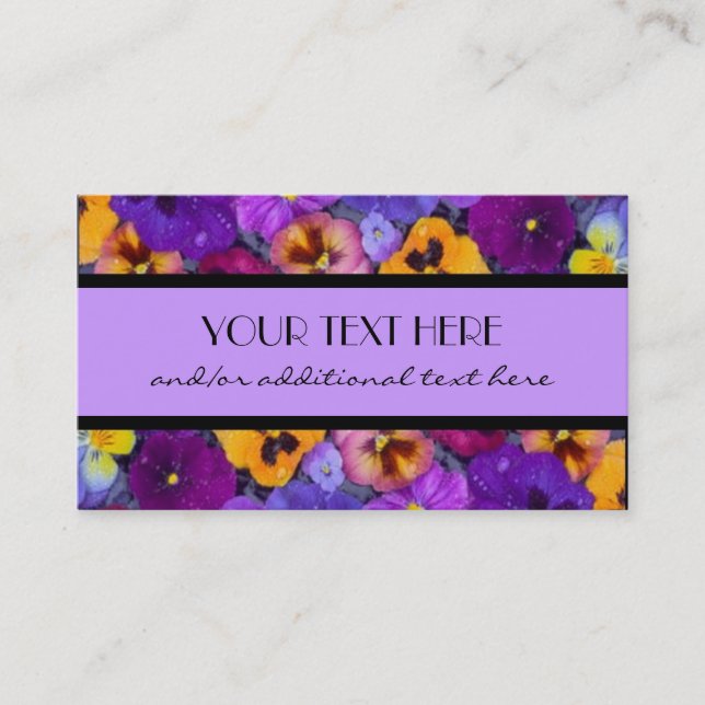 Carte De Visite Jolie pensée (Devant)