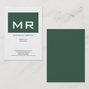 Carte De Visite Jolie perle de qualité supérieure Monogram Green W