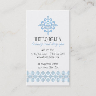 Carte De Visite JOLIE STYLISATION simple motif moderne bleu bébé p