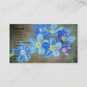 Carte De Visite Jolies Fleurs Bleues