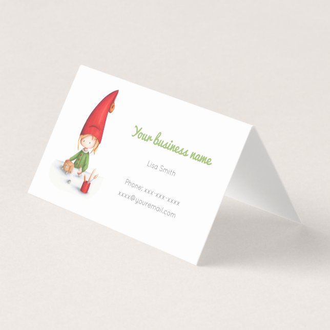 Carte De Visite Jolis jouets de lutin de Noël  (Devant)