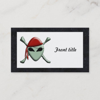 Carte De Visite Jolly roger Alien avec Arrière - plan étoilé